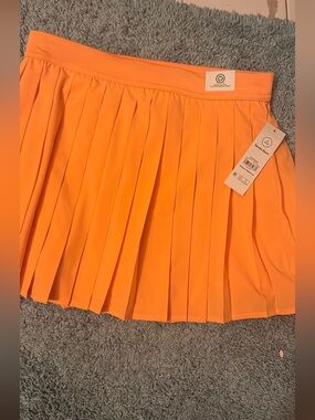 NWT Bright Sunny Orange Pleated Athletic/ Ttennis Skort
